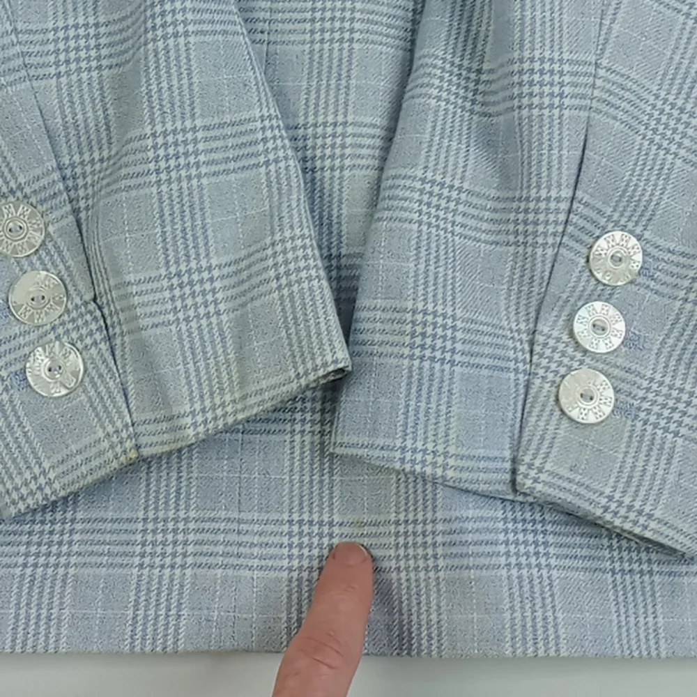 ESCADA by Margaretha Ley Vintage Single Breasted 100% Cotton Women's Blazer EU42